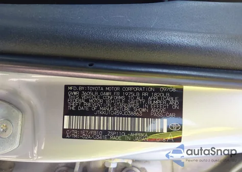 2009 Scion Xd from USA, damaged, VIN JTKKU10459J038863